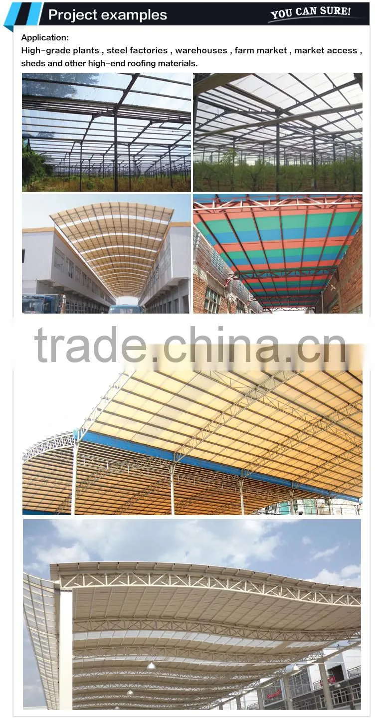 used for garden shed / green house translucent roof tiles plastic materials sheet