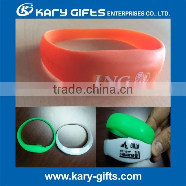 concert use flashing led silicon wristbands bracelets