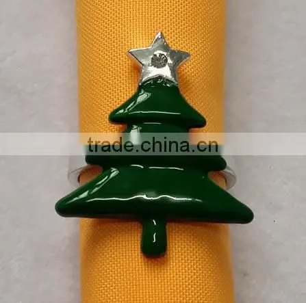 metal christmas tree napkin ring
