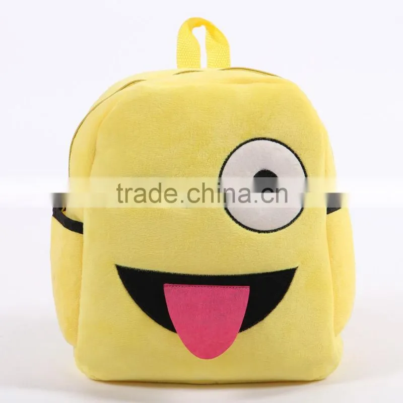 Kid Emoji New Kid Plush School Bag For Wholesale