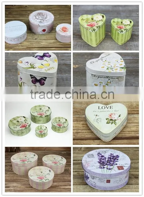 Inventory metal box, Christmas gifts packing,round empty decorative christmas gift box