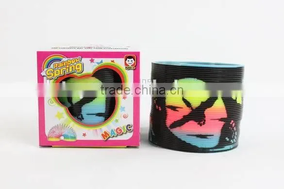 plastic magic rainbow spring toys/hot sale rainbow circle