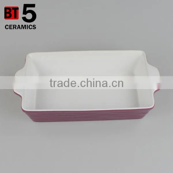 Ceramic Colorful Nice Oven Oblong Baking Tray