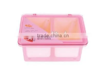 Two grid plastic seasoning box spice box cruet box with lid