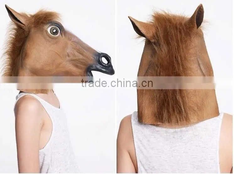 Latex Cosplay Horse Head Mask