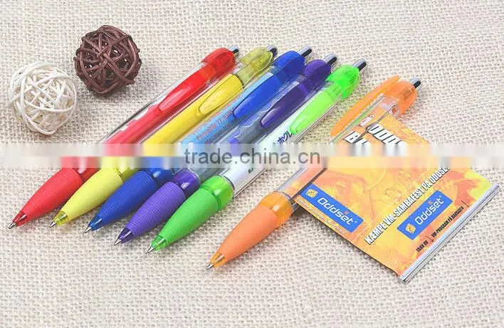 2015 Hot Selling Company Advertising Banner Pen Banner Ball Pen Plastic Pull Out Banner Pen