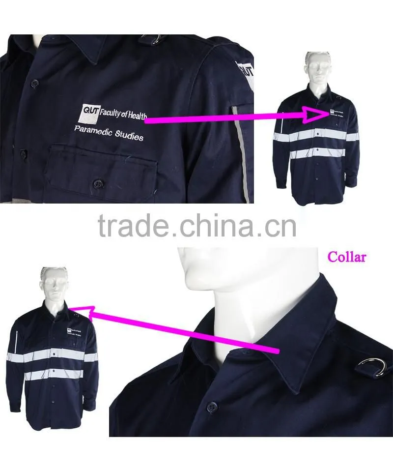 Breathable Reflective Safety Work Shirts With Reflective Tape