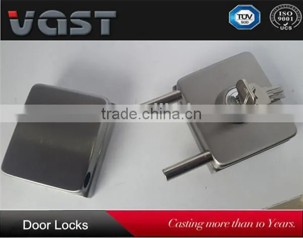 2015 hot sale stainless steel tempered glass door lock