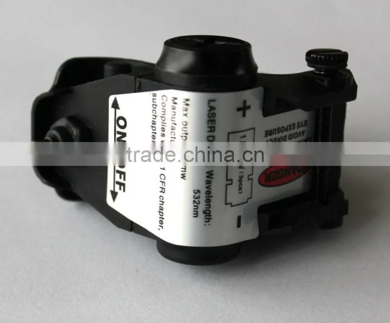 Super compact tactical green laser sight scope with strobe 80 lumens CREE Q5 led light combo (FDA certified)
