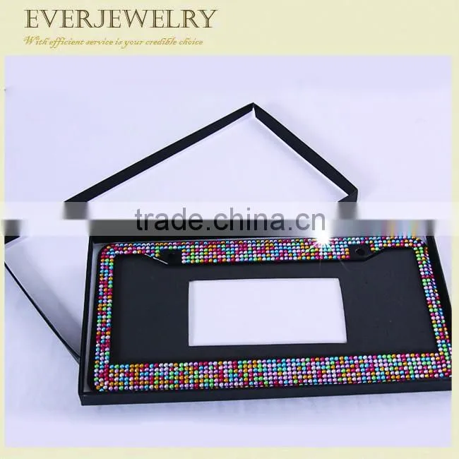 Wholesale high quality pure color crystal rhinestones plate frame