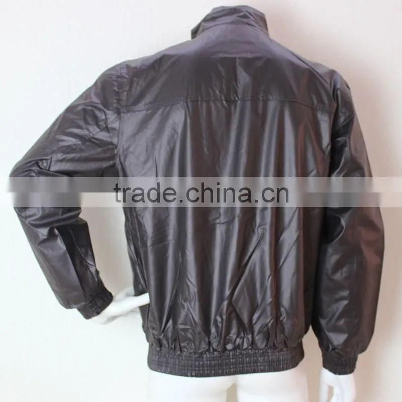 Fashion Black PU Leather Men Winter Jacket