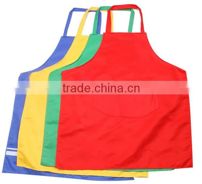 OEM Printed Logo Polyester Kitchen Bib Aprons Womens