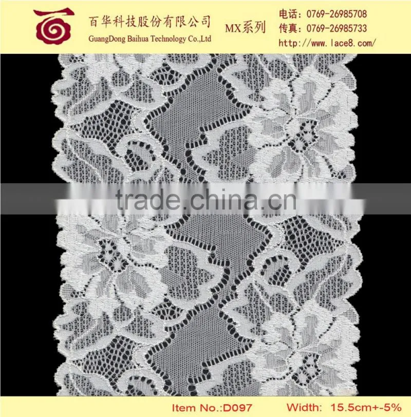 Geometric white embroidery 100% cotton polish lace fabric trimming for dress, blouse, tops