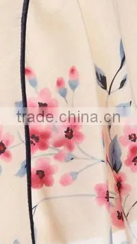A-Line binding waist traditional chinese pattern print women short skirts