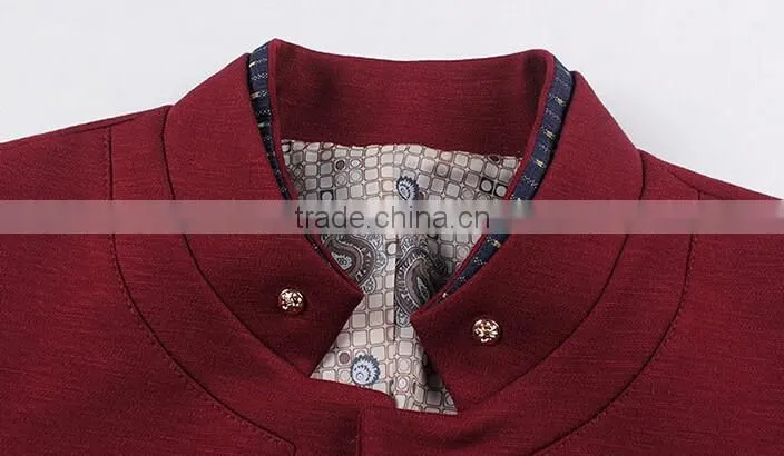 GZY fashion men wine color suit wholesale
