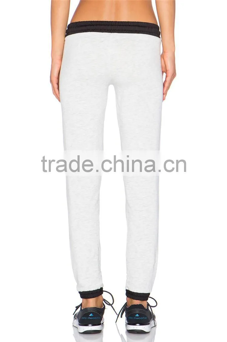 Plain white bodybuilding slim fit joggers formal trousers for women