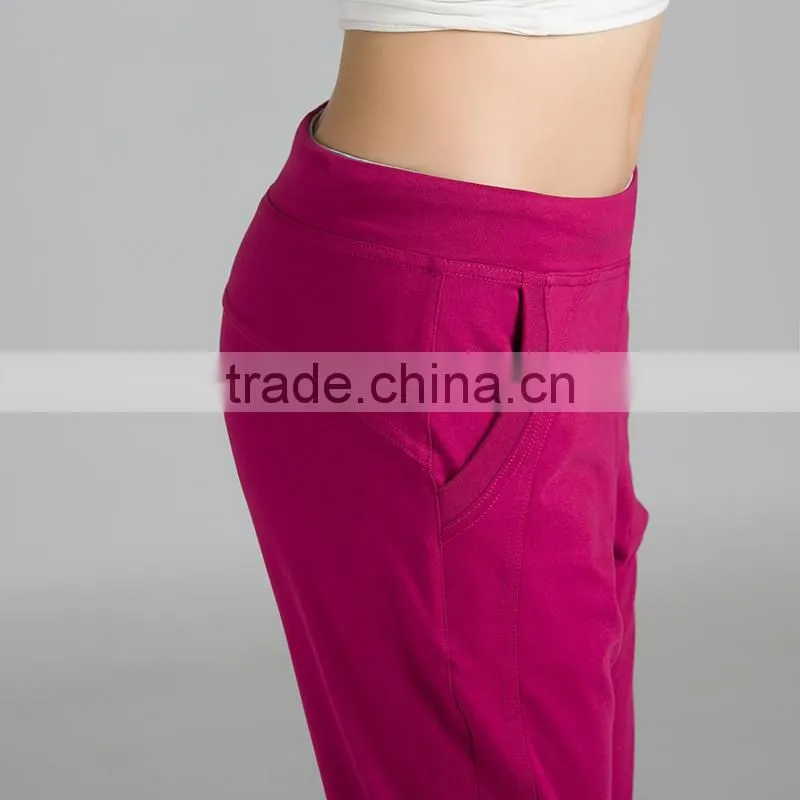 2015 Newly design Custom high quality womens fashion slim fit jogger sport pants