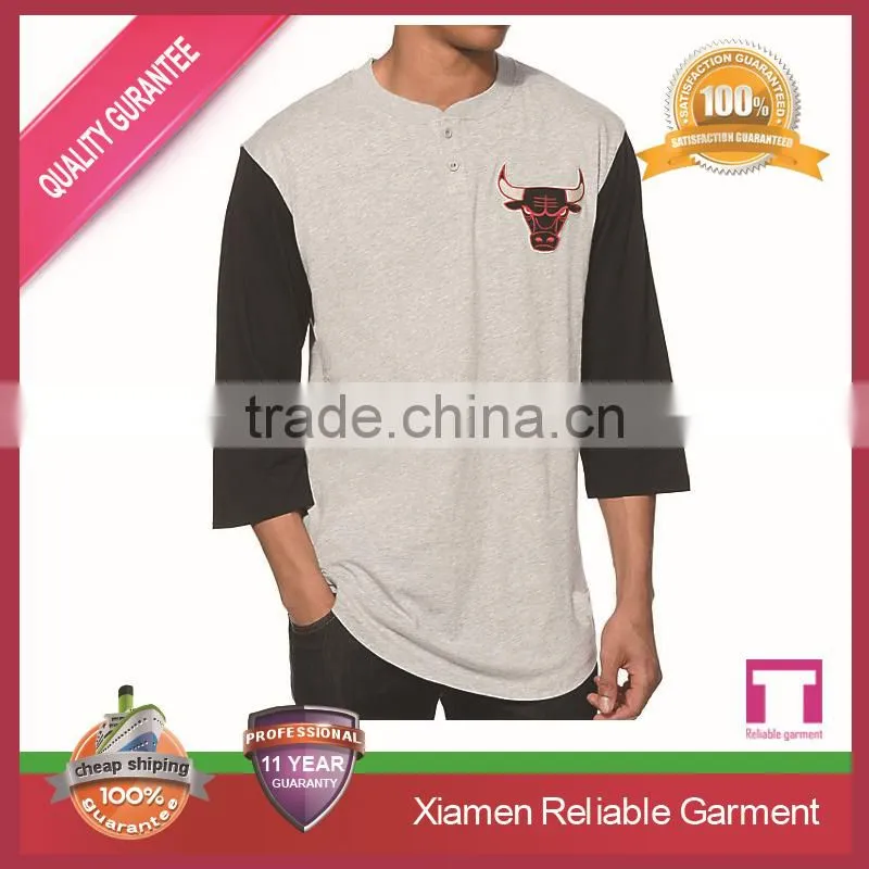 New design 100% cotton 3/4 sleeve hawaii shirt , high quality wholesale printing custom accepted
