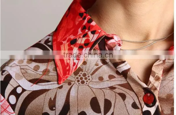 HOT!!! hawaiian floral long sleeve women shirt