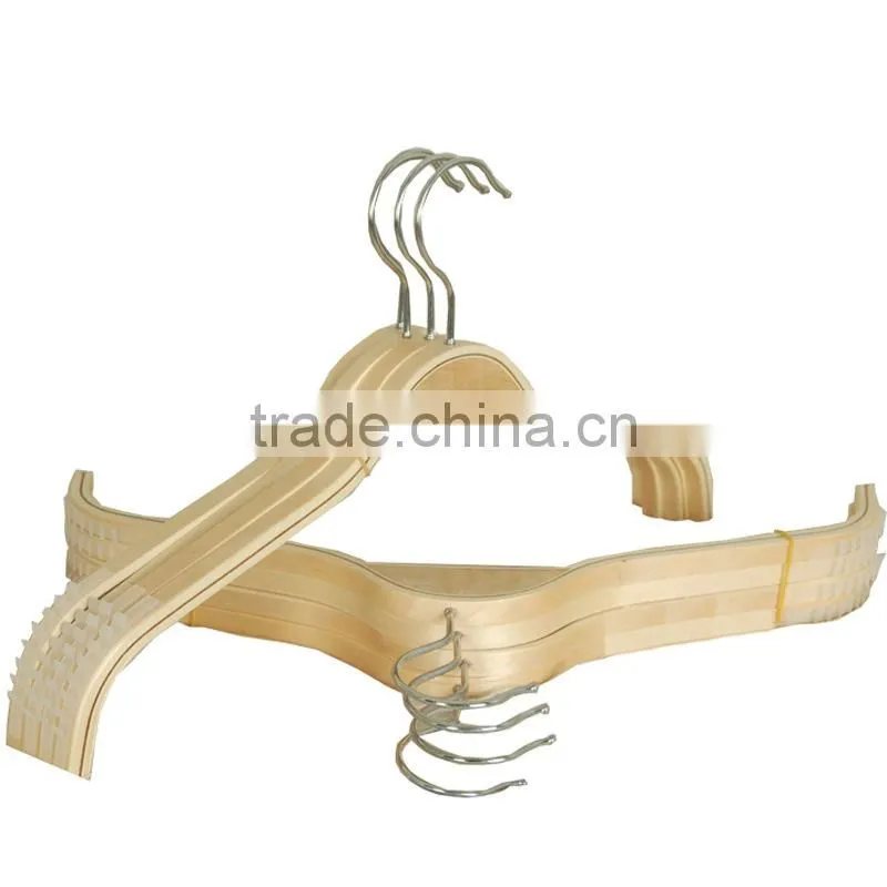 New design natural wood coat hanger white wood shirt hanger deluxe wooden suits hanger