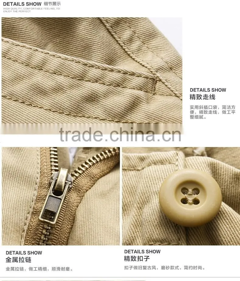 Juqian Quick Drying Durable Washed Carpenter Khaki Mens Workwear Trousers Cargo Pants overall Work Pants