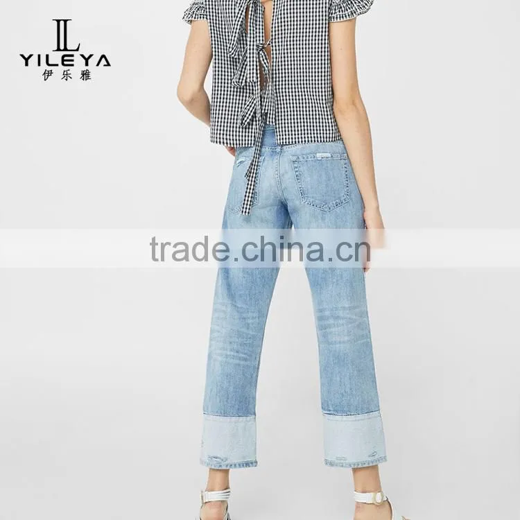 Made inguangzhou womens jeans,pants garment factory,denim jeans