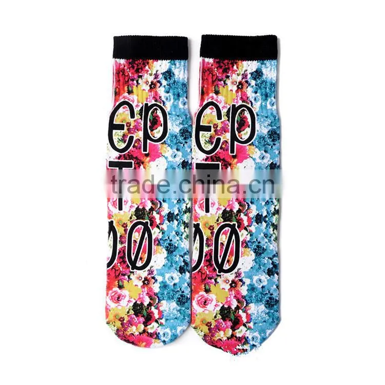 2015 3 d picture High Quality printed socks