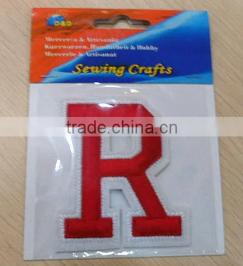 D&D embroidery iron on patches R design Letters patch(18500-L)