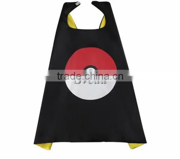 High Quality Pocket Monster Pikachu Cloak with mask 70cm Halloween cosplay Pokemon Pikachu mask
