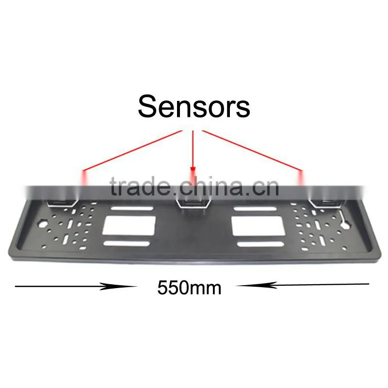 3 Mins Installation European License Plate Rear Parking Sensor Buzzer Alarm