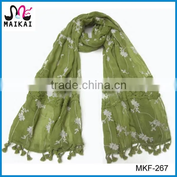 Elegant women's high fashion beautiful lace yiwu scarf