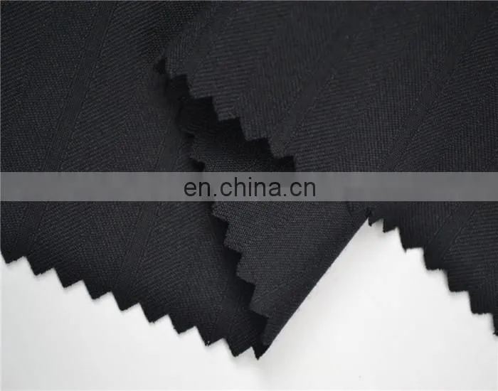 YG26-0013 Shaoxing black elegant mesh fabric for T/R suiting