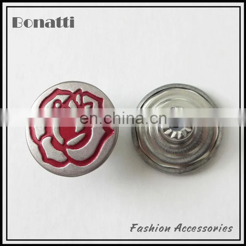 2014 new fashion rhinestone metal buttons for jeans