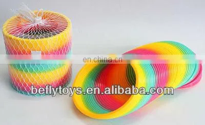 Huge size dia 23.5cm Plastic rainbow slinky spring toy