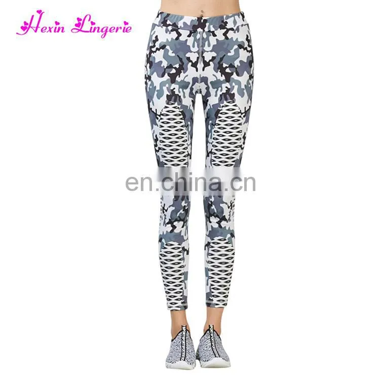 No Moq Wholesale Capri Tight High Waist Camouflage Printed Yoga Pants