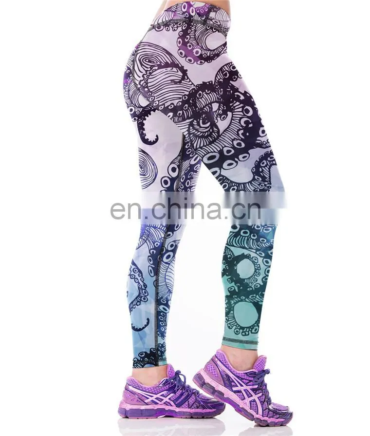 Black And White Stripes Women 2017 Wholesale Dylan Sexy Tight Breathable Sports Digital Printing Pants
