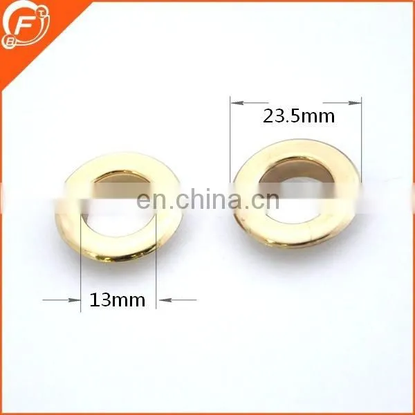 2015 shinny gold round brass eyelets for shoes, garment, handbags