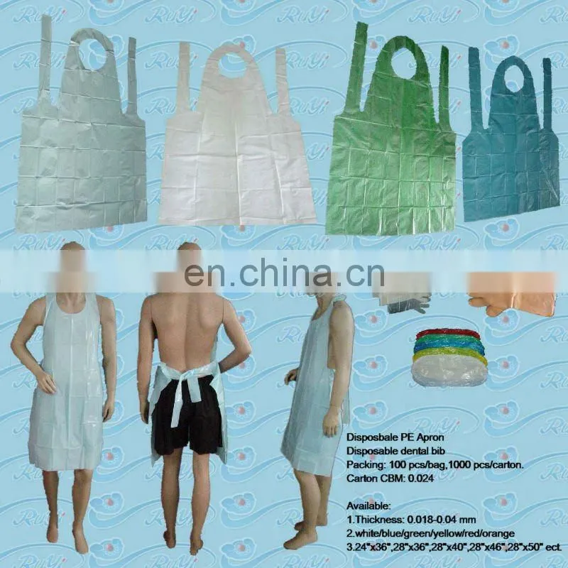 cheap wholesale disposable nonwoven kids apron / children drawing apron