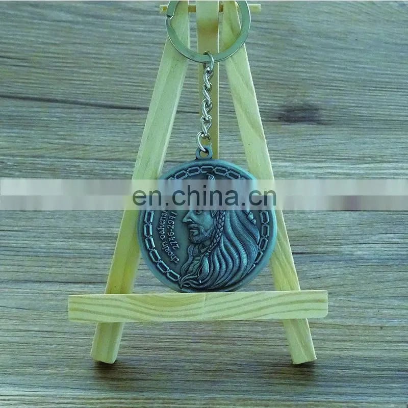 Hot sale Newest fashion custom portrait metal keychain key ring