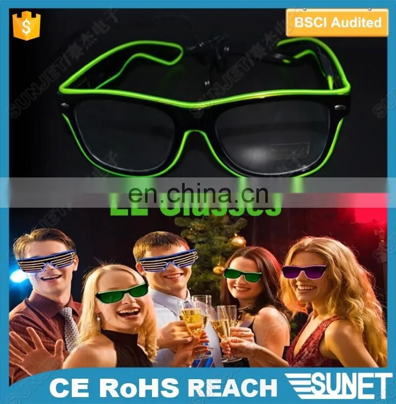 party decorations colorful led lights el reading glasses with led light