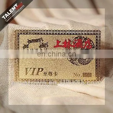 custom company membership metal Gold Card