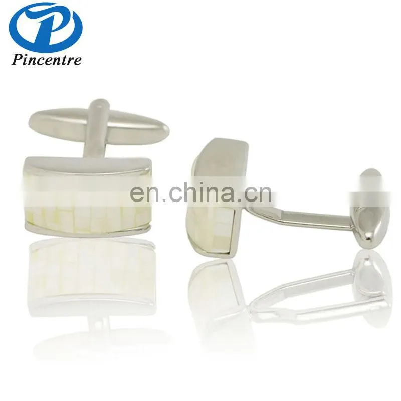 china cheap silver plated custom stainless steel blank cufflinks