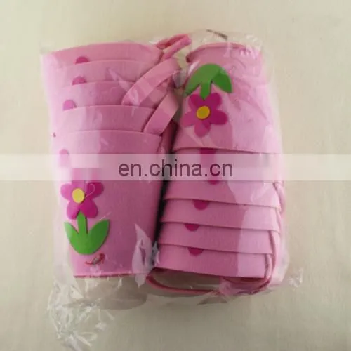 high quality & low price Non-woven fabric basket with flower