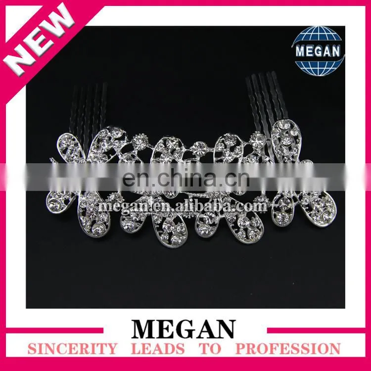 Bling dragonfly Rhinestone Crystal Crown Tiara Comb Princess Crowns