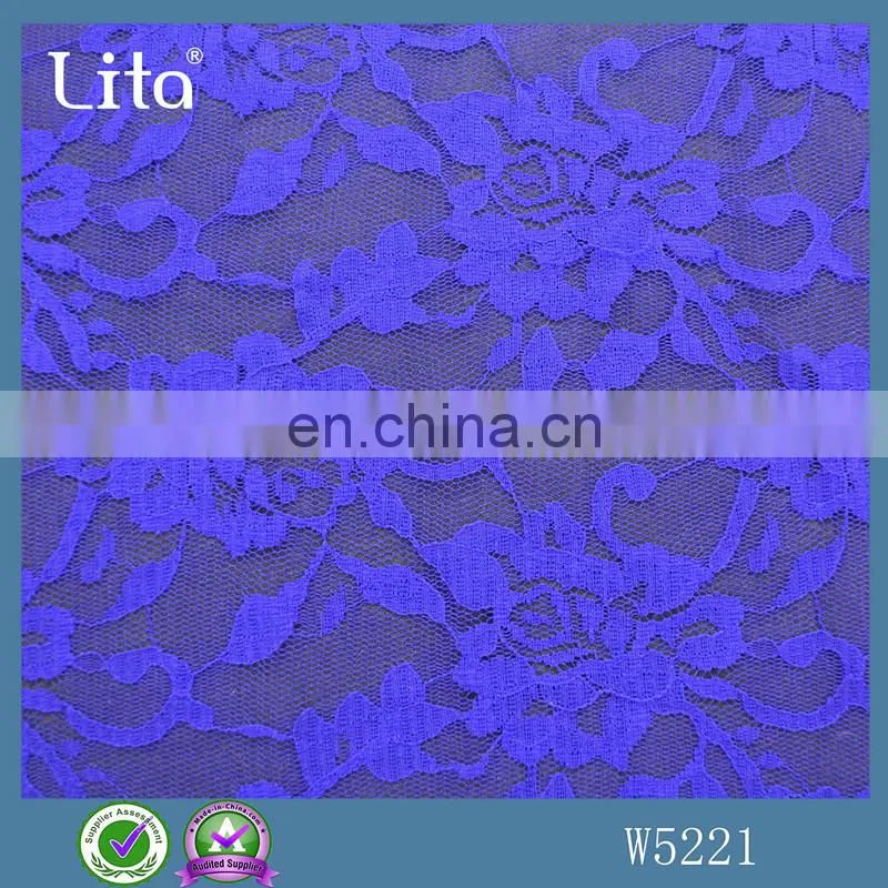 100% nylon floral lace fabric clothing material