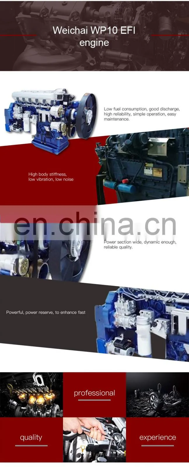 weichai EFI wd10 engine for truck spare parts