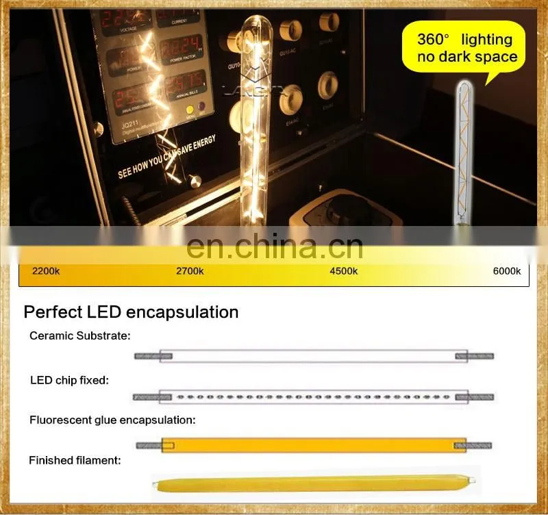 Langma 220-240V 2W/3W/4W/6W LED Edison Bulb E27 T30 vintage retro lada bulbs LED filament lamparas for decor lamps lights