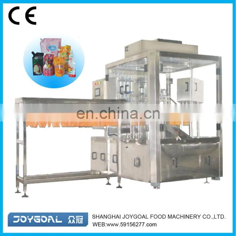 Factory sales automatic jelly standing up spout pouch filling and sealing machine