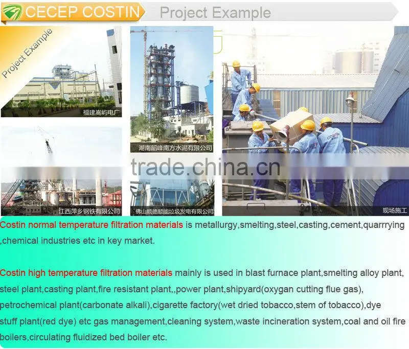 Chemical plant acrylic filter bag