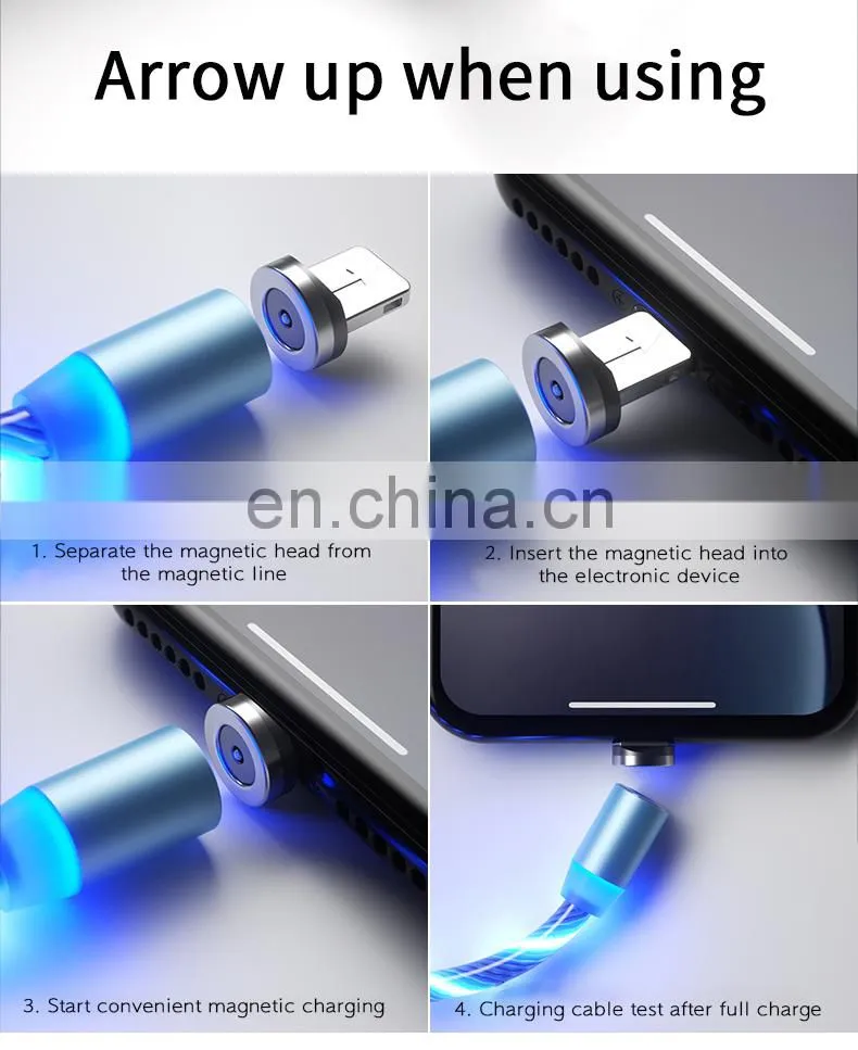 Golden SKY Colorful data line Newest 2020 shenzhen Fast Charging Line Nylon 1m Mobile Phone magnetic suction shenzhen data line